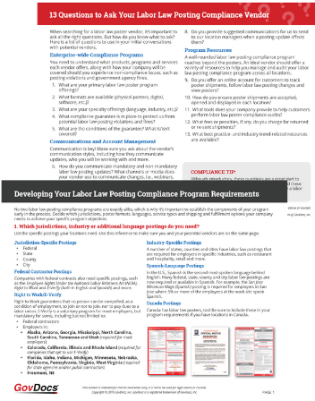 Labor Law Posting Outsourcing kit