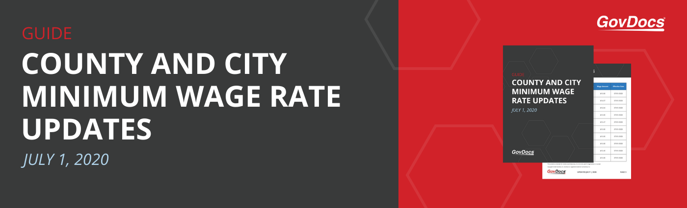 City and County Minimum Wage Guide Updates July 2020 Guide