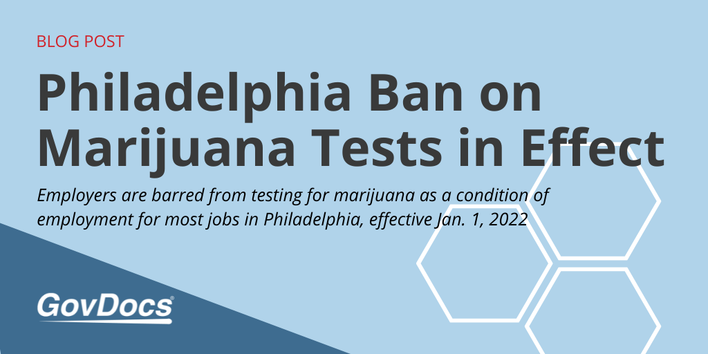 Philadelphia Ban on Marijuana Tests