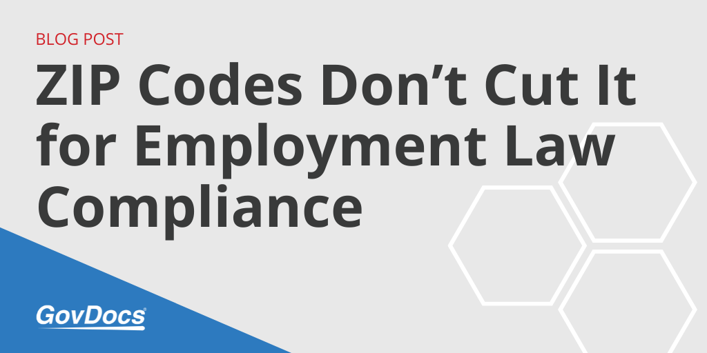 ZIP codes employment law compliance