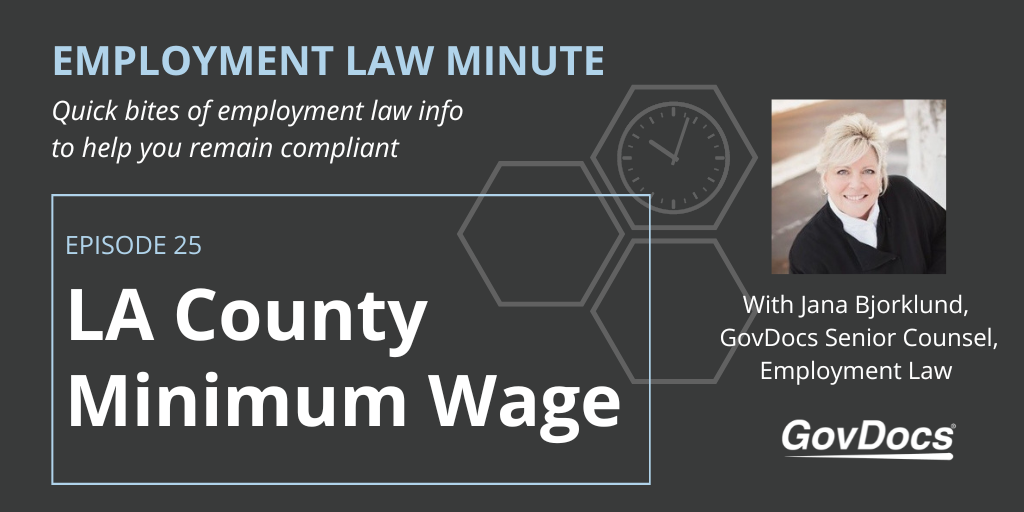 LA County Minimum Wage
