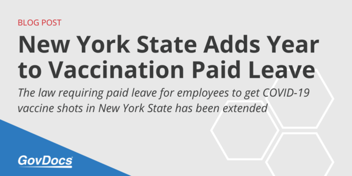 New York State Adds Year to Vaccination Paid Leave Law - GovDocs
