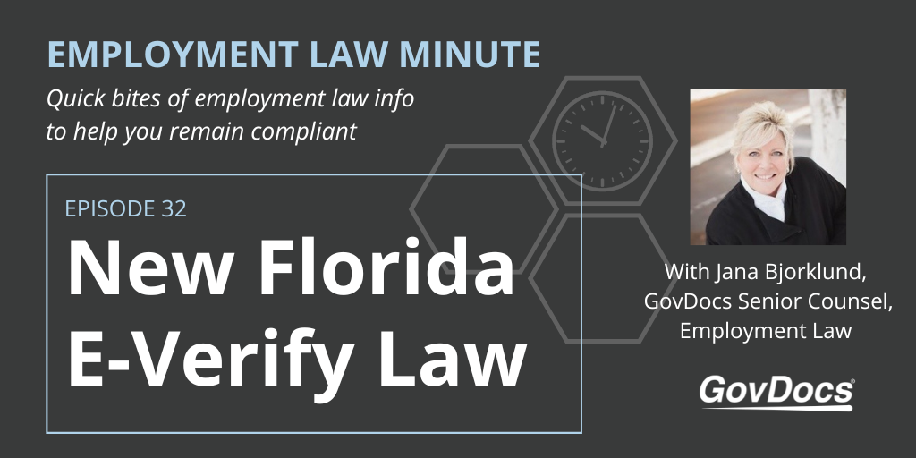 New Florida EVerify Law GovDocs