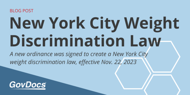New York City Weight Discrimination Law - GovDocs