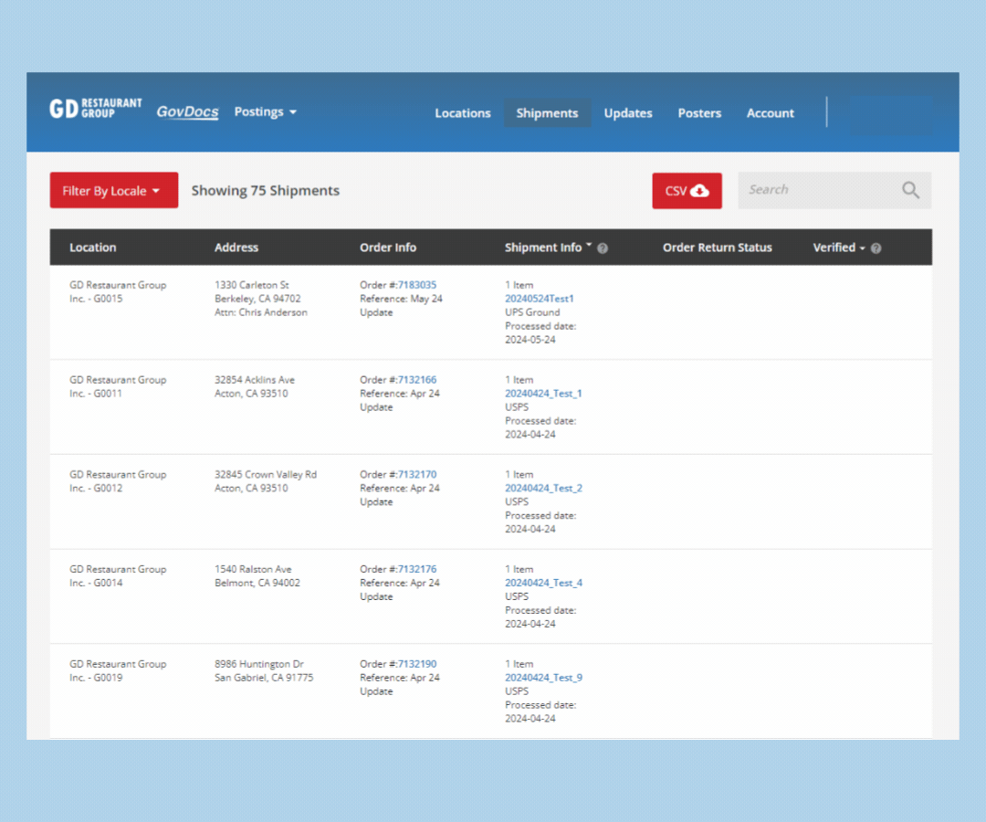 PosterCheck Dashboard with Checkmarks GIF