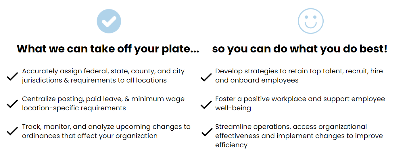 What we can take off your plate