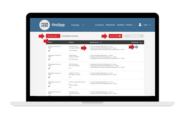 GovDocs Locations Tab