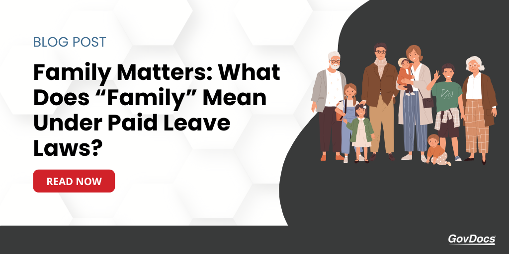 What is defined as family for paid leave laws