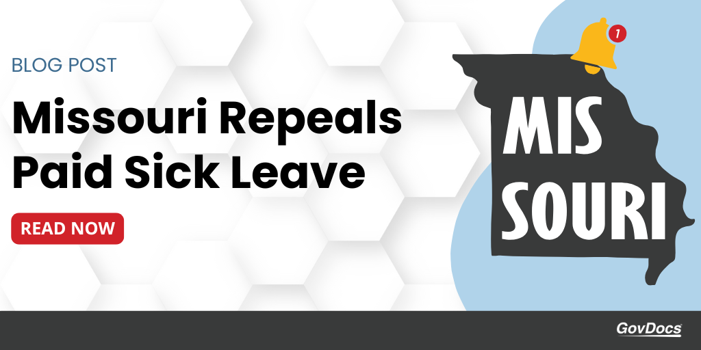 Missouri Repeals Paid Sick Leave 2025 GovDocs