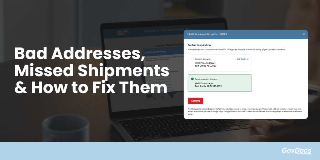 Labor Law Poster Shipping Bad Addresses Missed Shipments and How to Fix Them