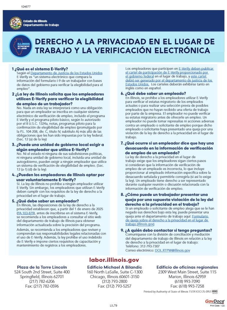 RIGHT TO PRIVACY IN THE WORKPLACE & E-VERIFY