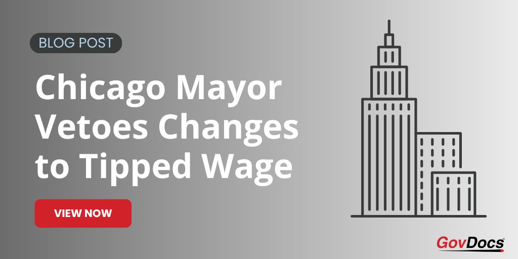 Chicago Mayor Vetoes Changes to Tipped Wage