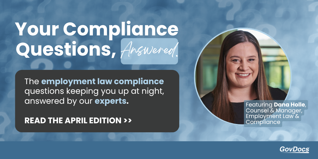 Employment law compliance questions and answers April 2026 Edition GovDocs