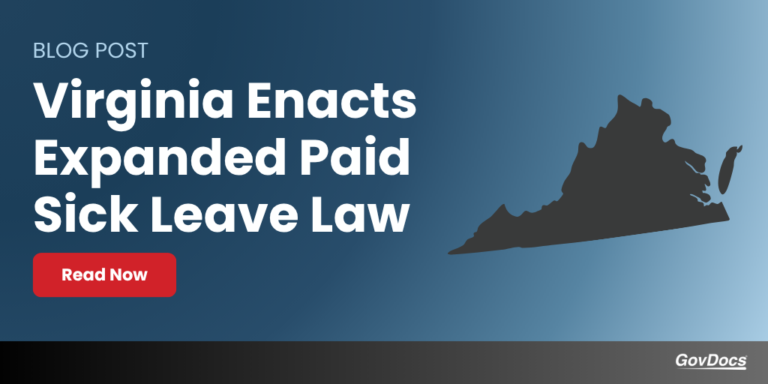 Virginia Enacts Expanded Paid Sick Leave Law